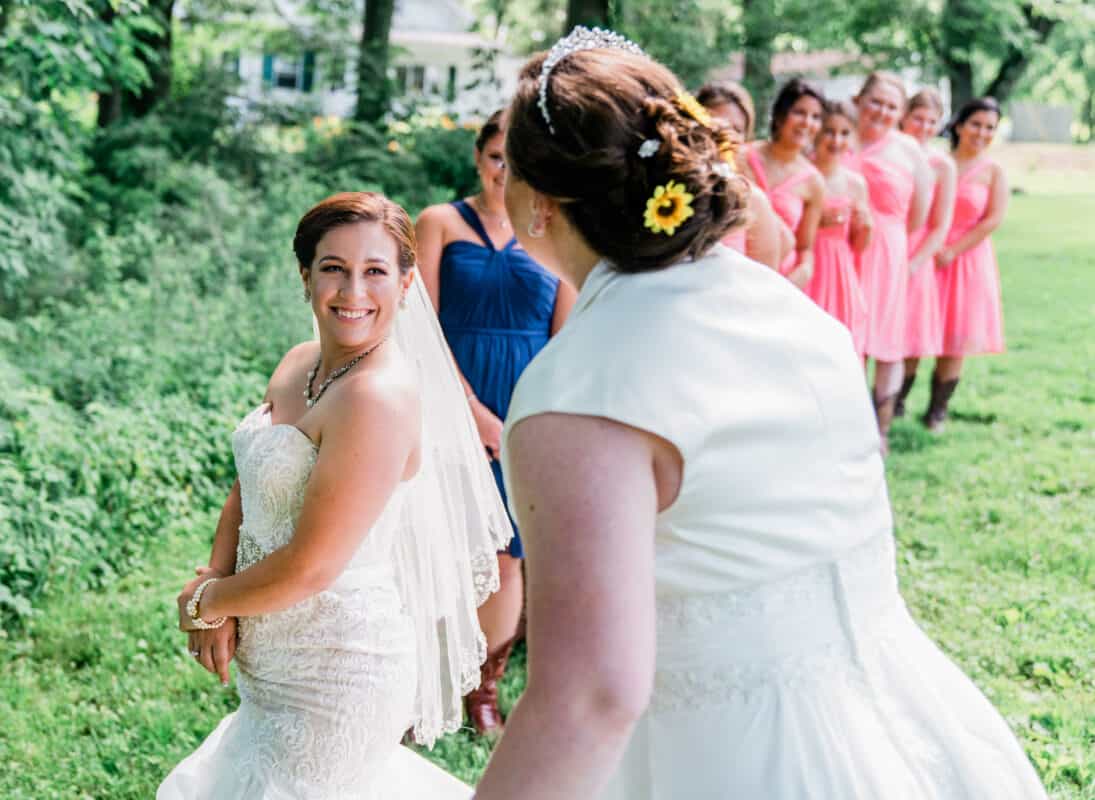 First look at a Hudson Valley same sex wedding At Lippincott Manor in Walkill New York