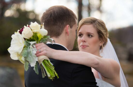 Bride looks into grooms eyes at a Hudson Valley Wedding for Thayer Hotel Wedding Photos