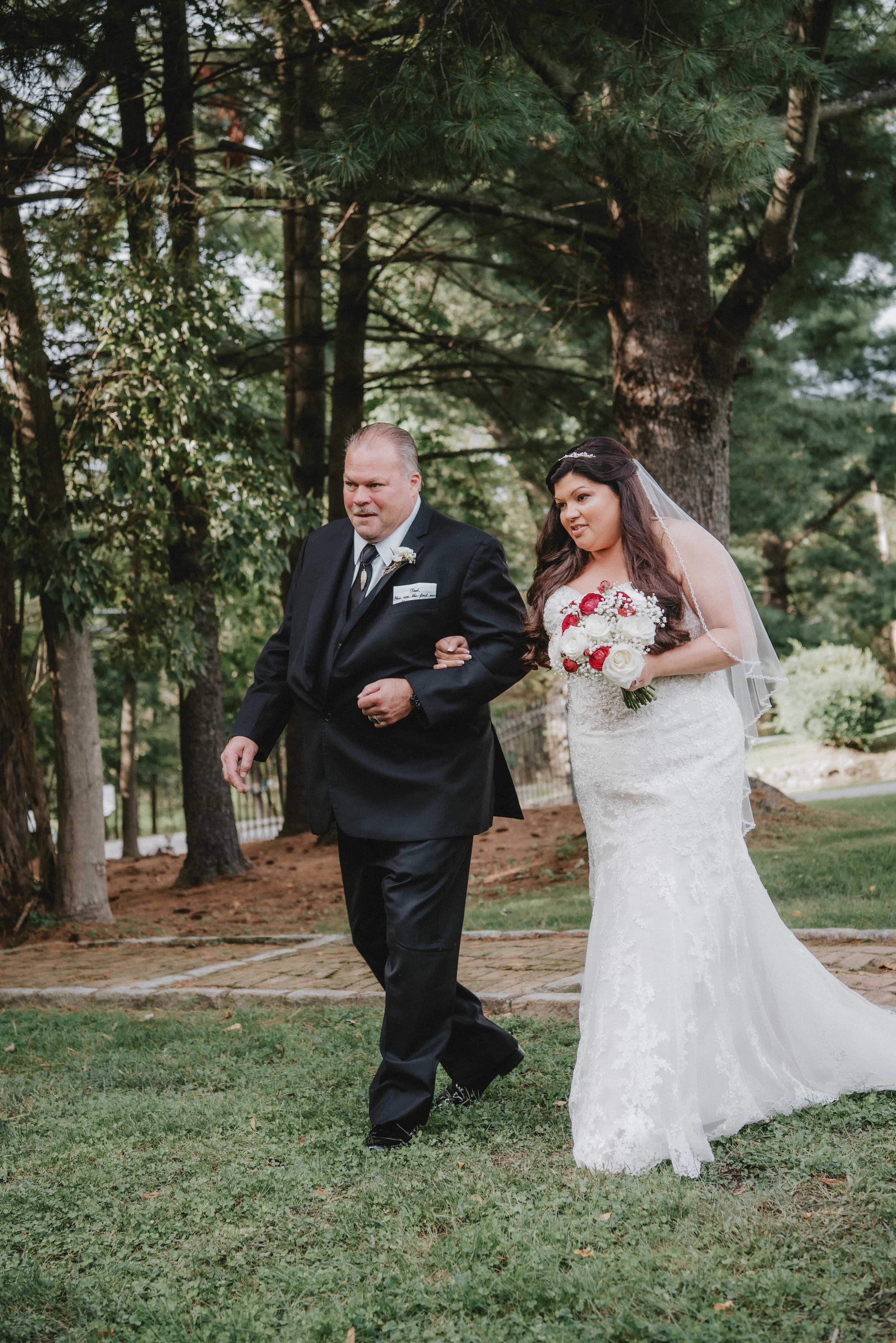 Brides Processional at a Hudson Valley Wedding at Brotherhood Winery