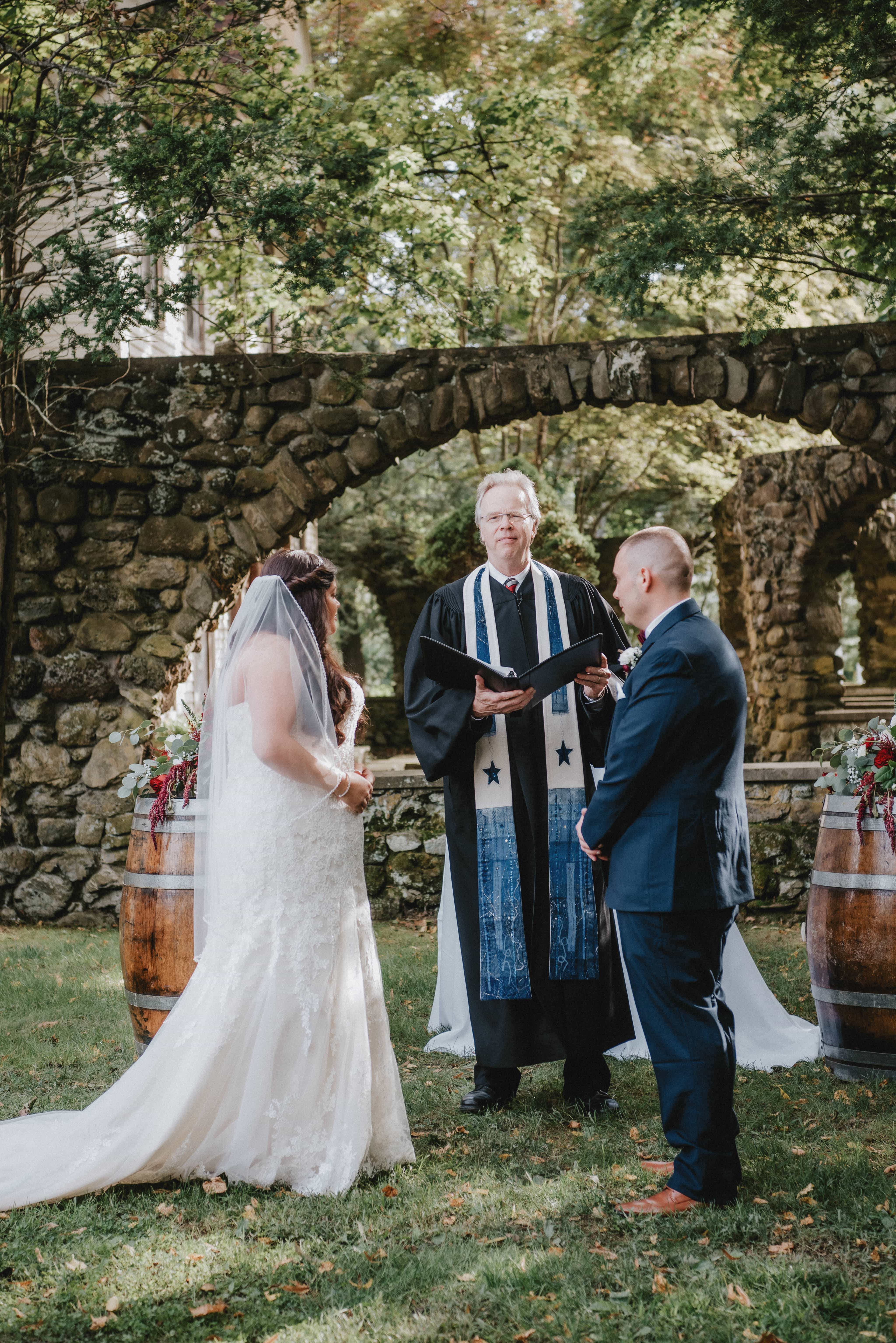 Ceremony at a Hudson Valley Wedding at Brotherhood Winery