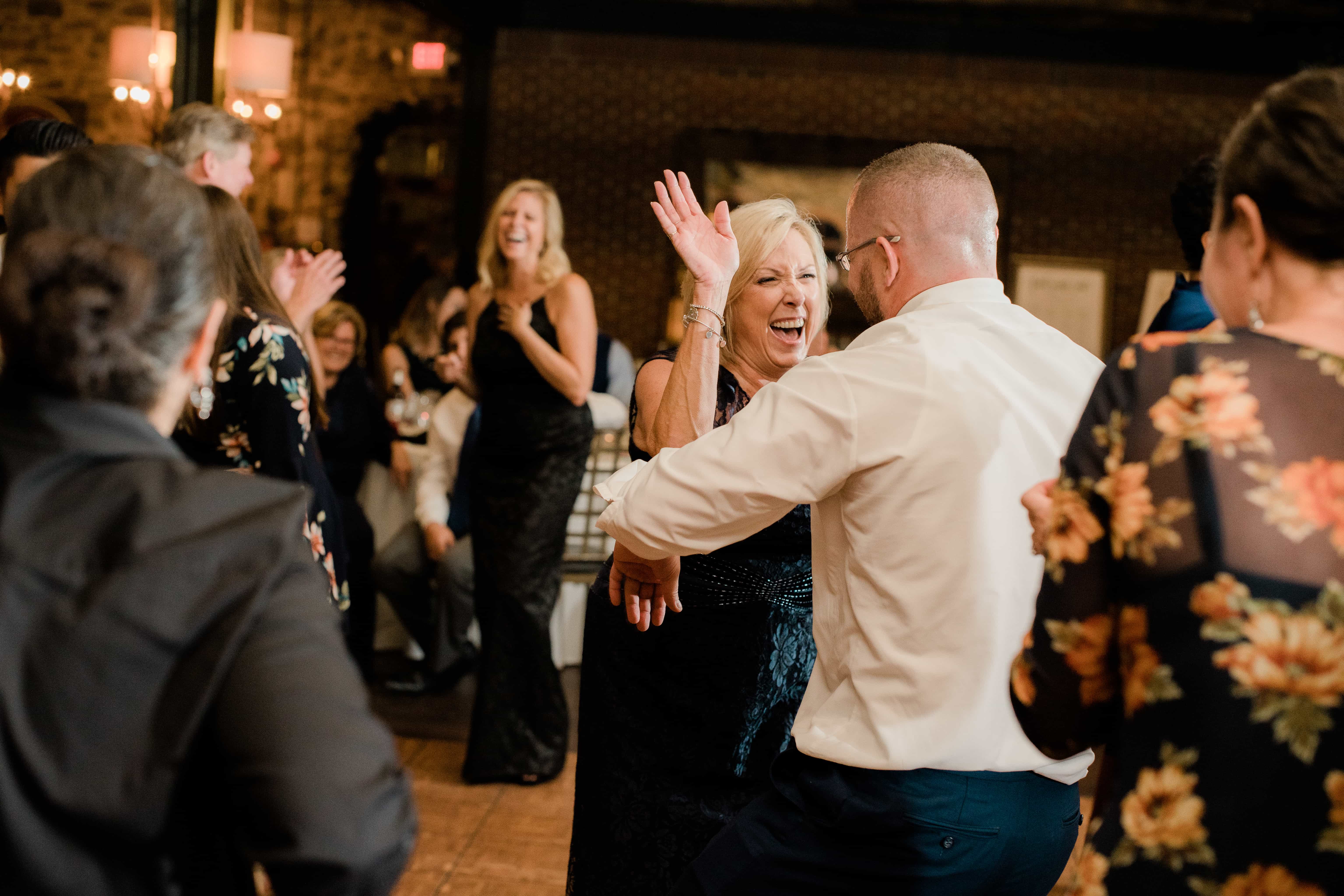 Guests Dance and have fun at a Hudson Valley Wedding at Brotherhood Winery