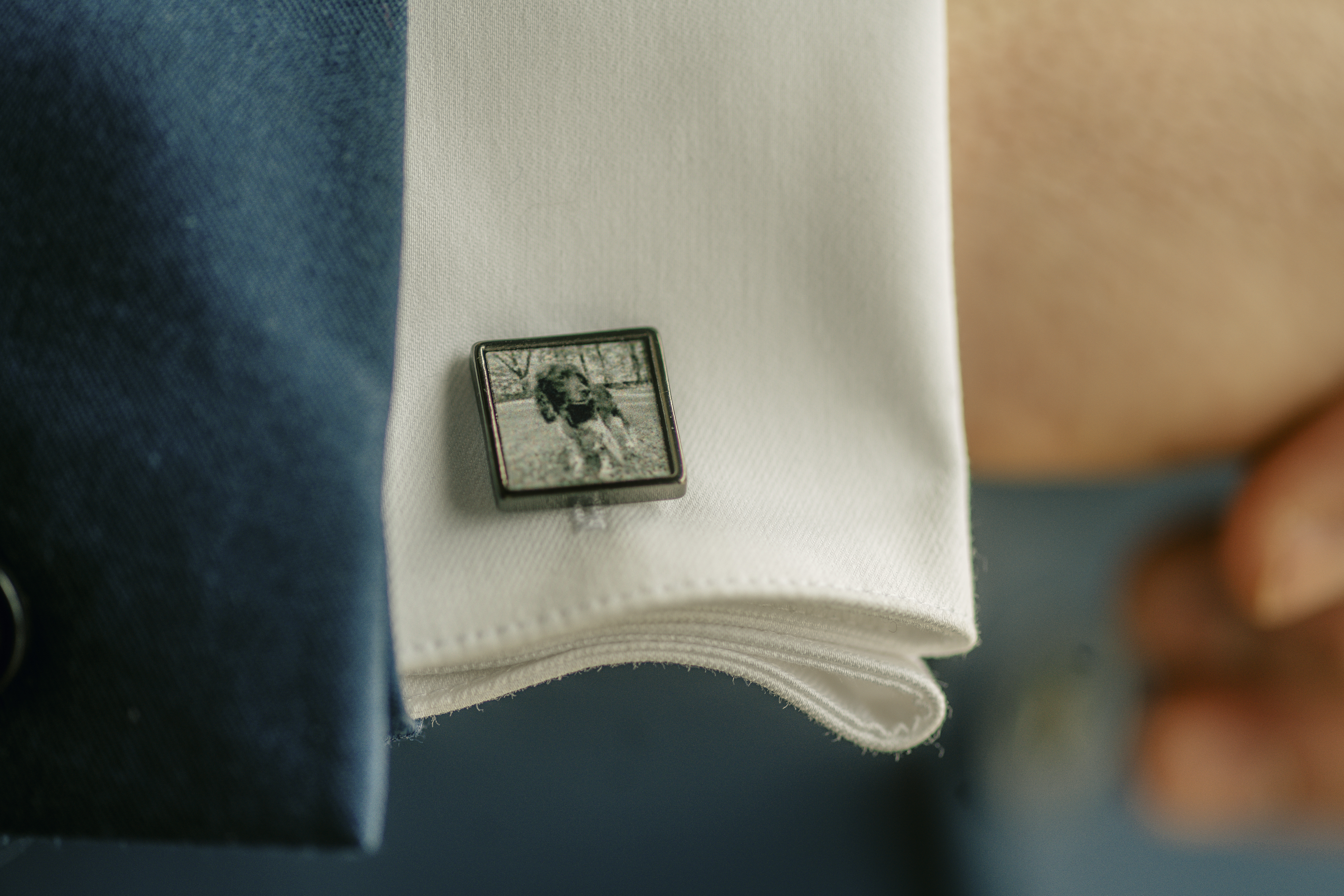 Grooms cufflinks at a Hudson Valley Wedding at Locust Grove Estate
