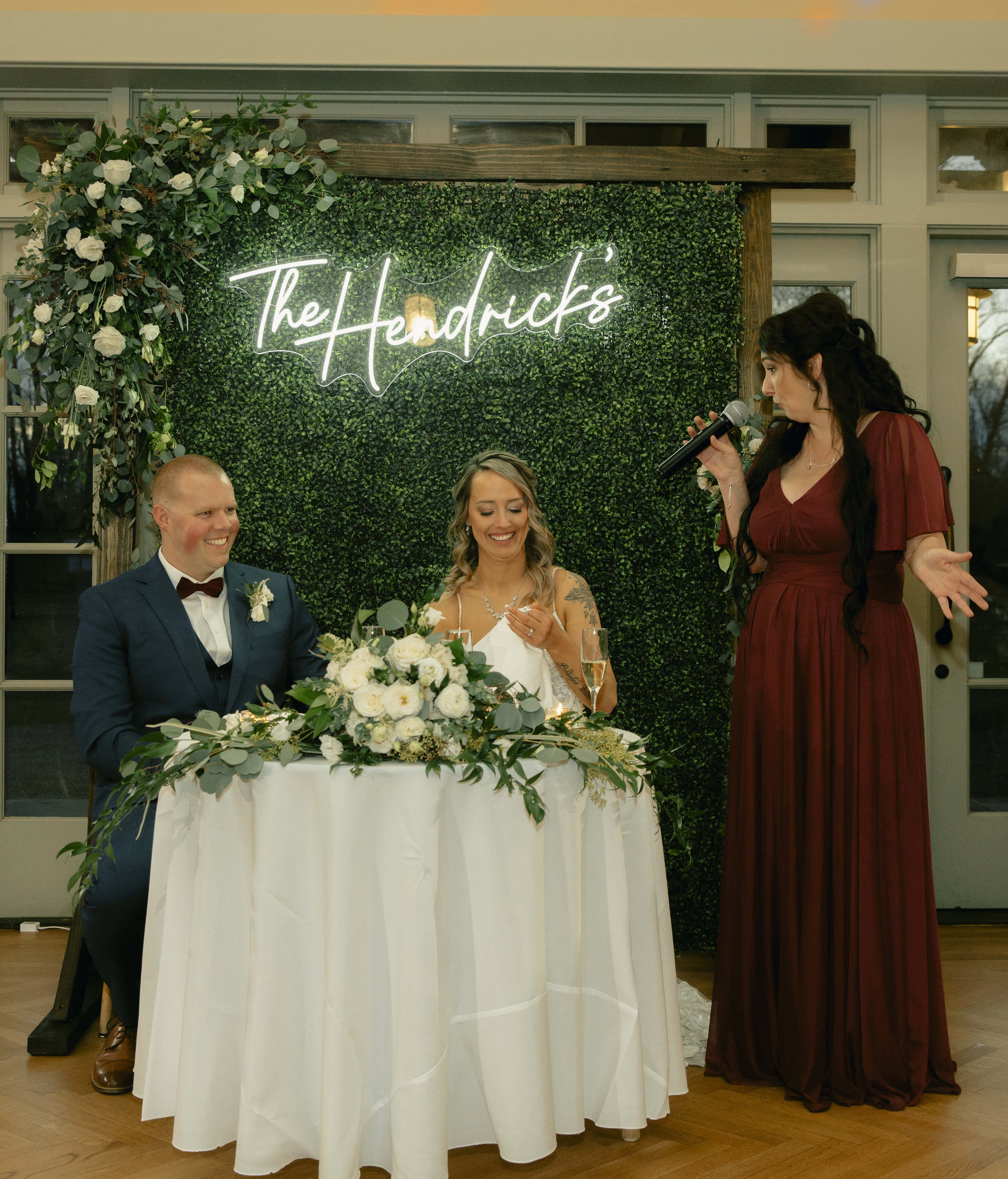 Sister of Brides Toasts at a Hudson Valley Wedding at Locust Grove Estate