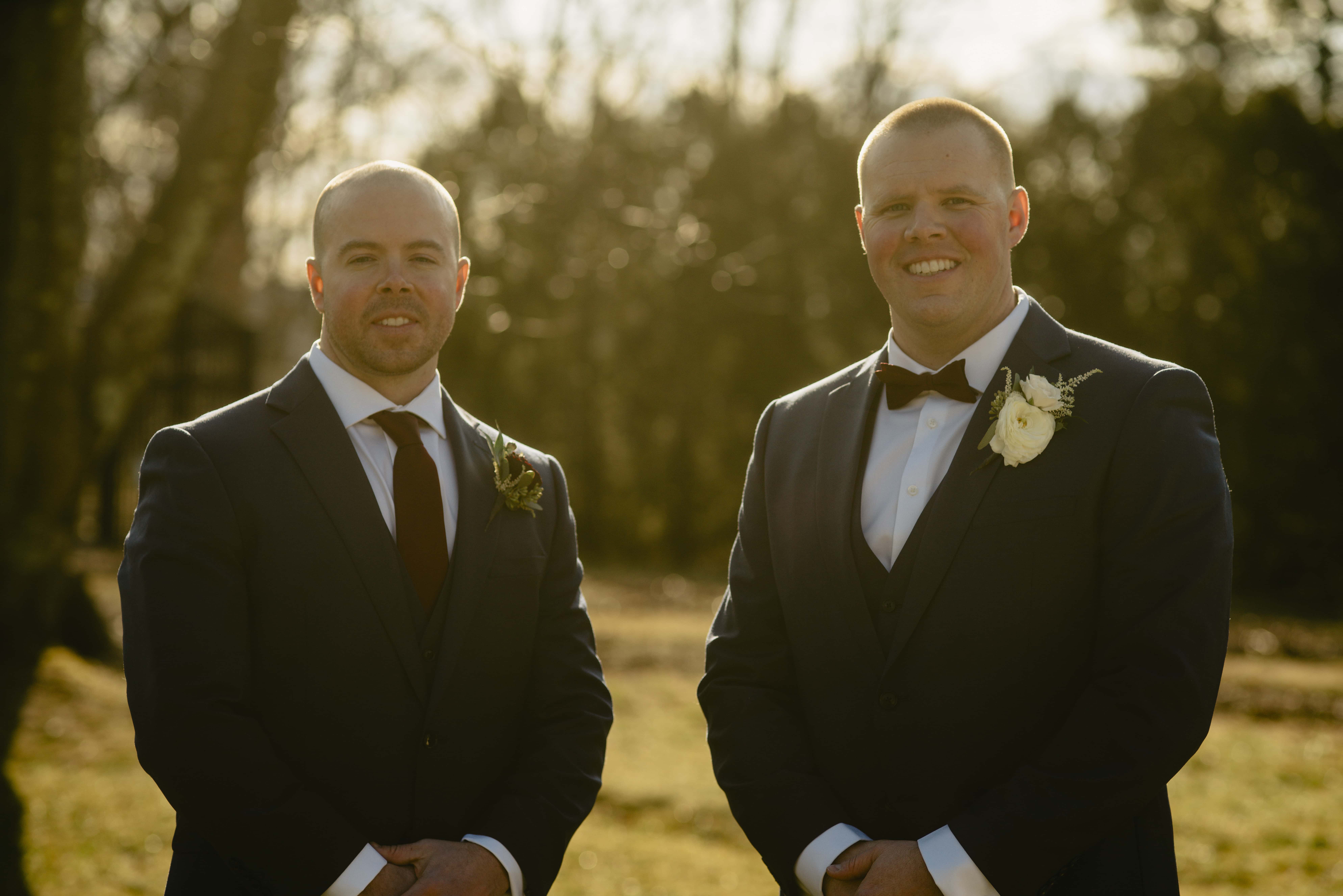 Groom and Best man at a Hudson Valley Wedding at Locust Grove Estate