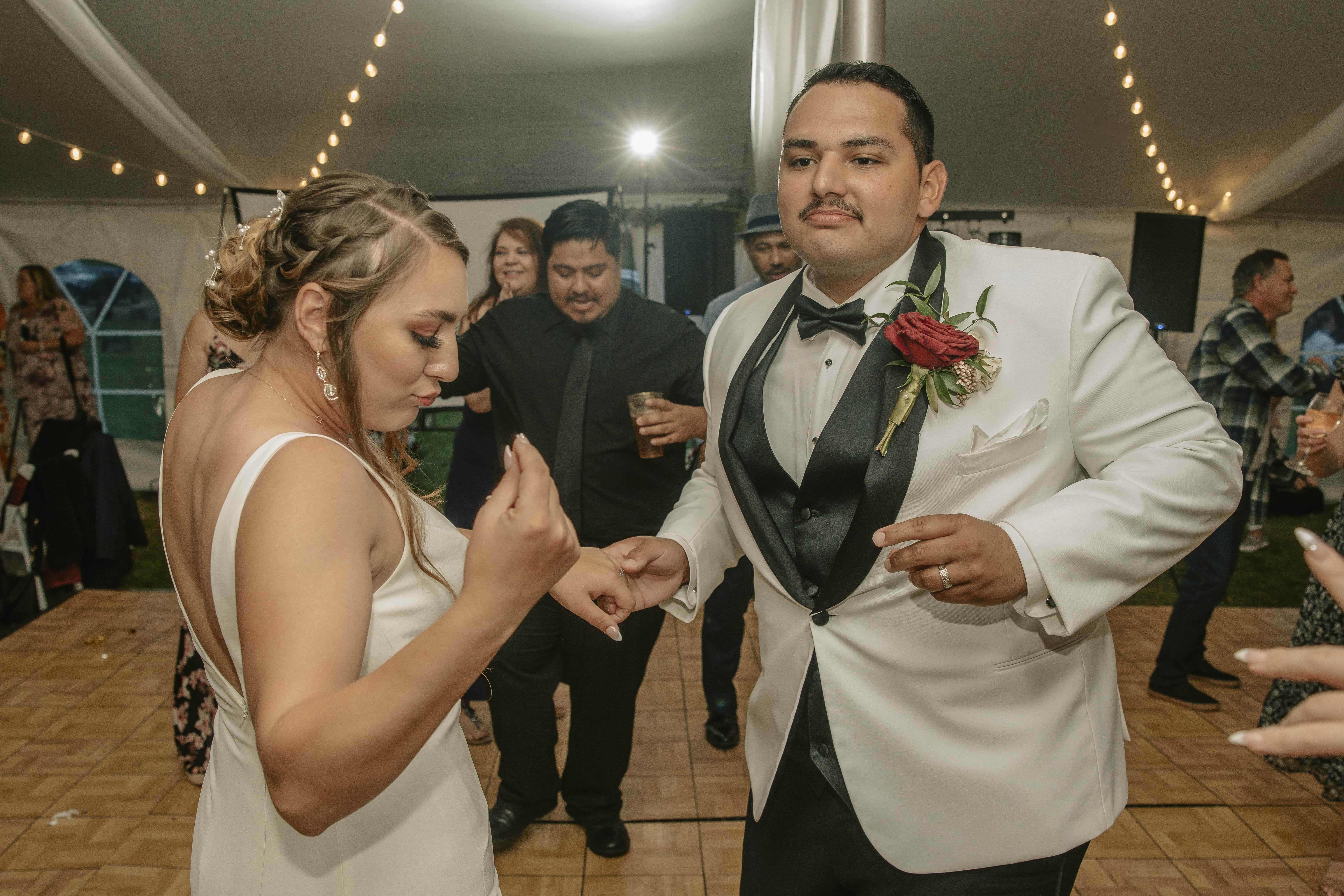 Bride and Groom Dancing during reception at an Upstate New York Wedding in the Hudson Valley
