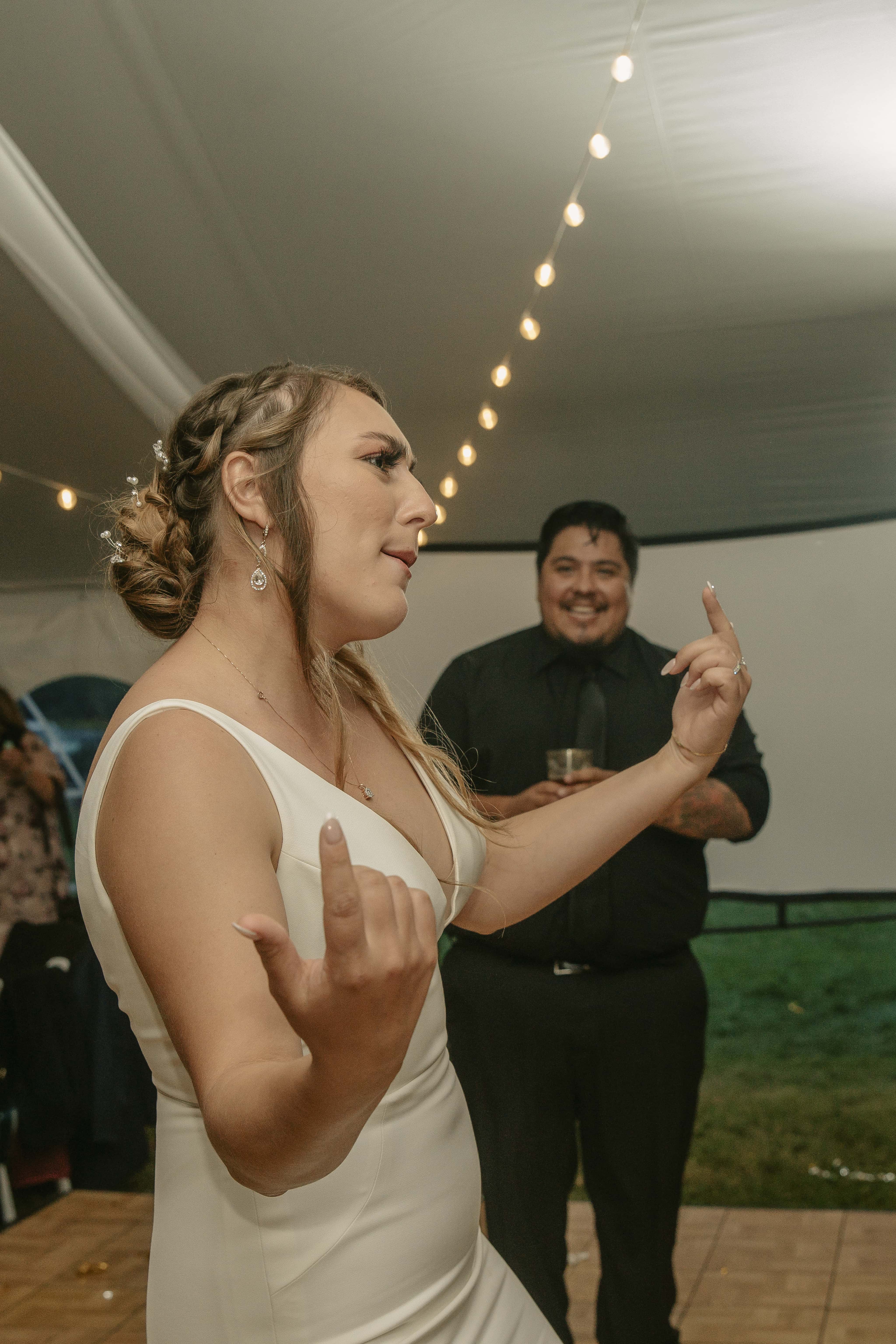 Bride Dancing during reception at an Upstate New York Wedding in the Hudson Valley