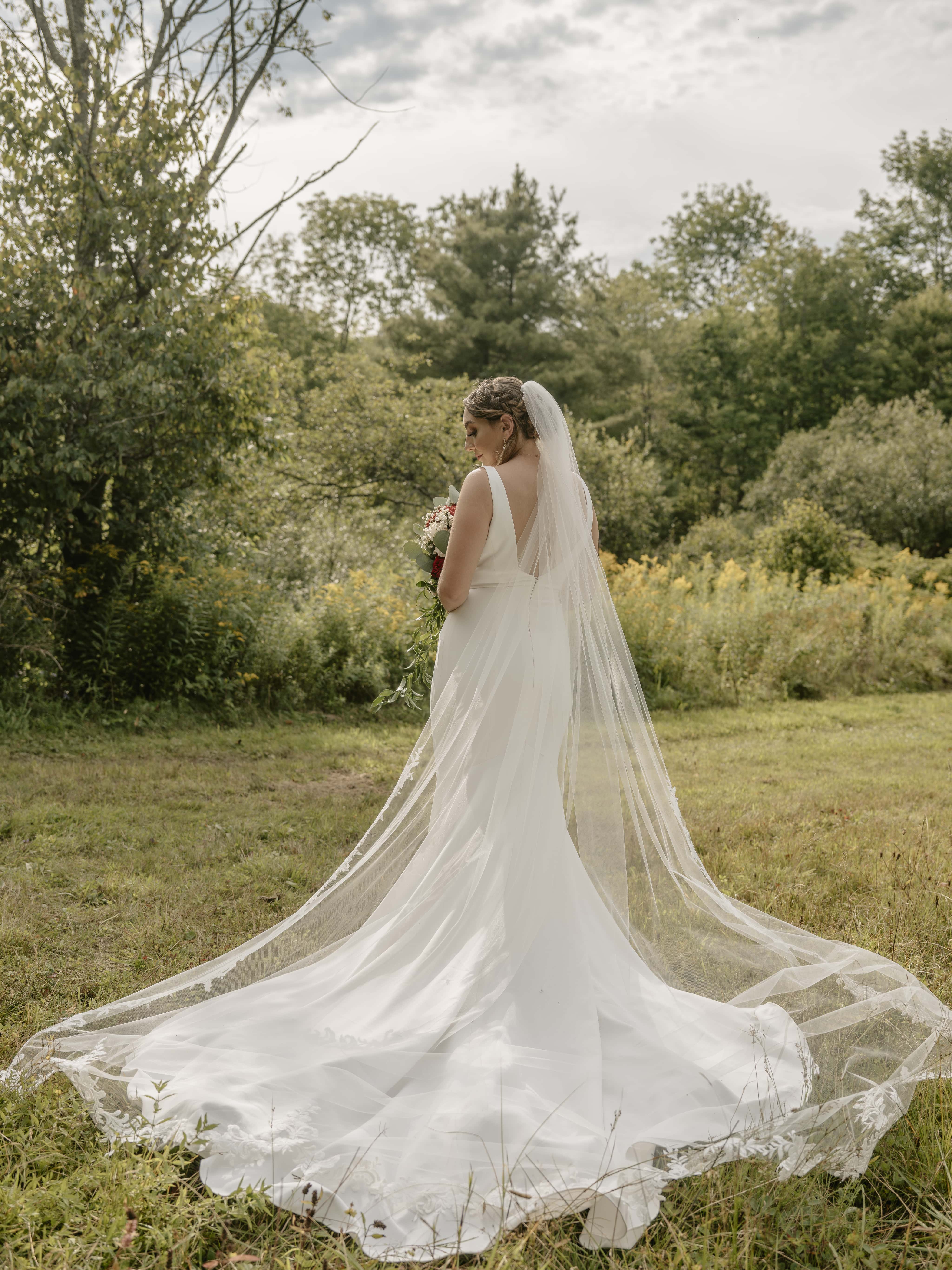 Brides Dress at an Upstate New York Wedding in the Hudson Valley