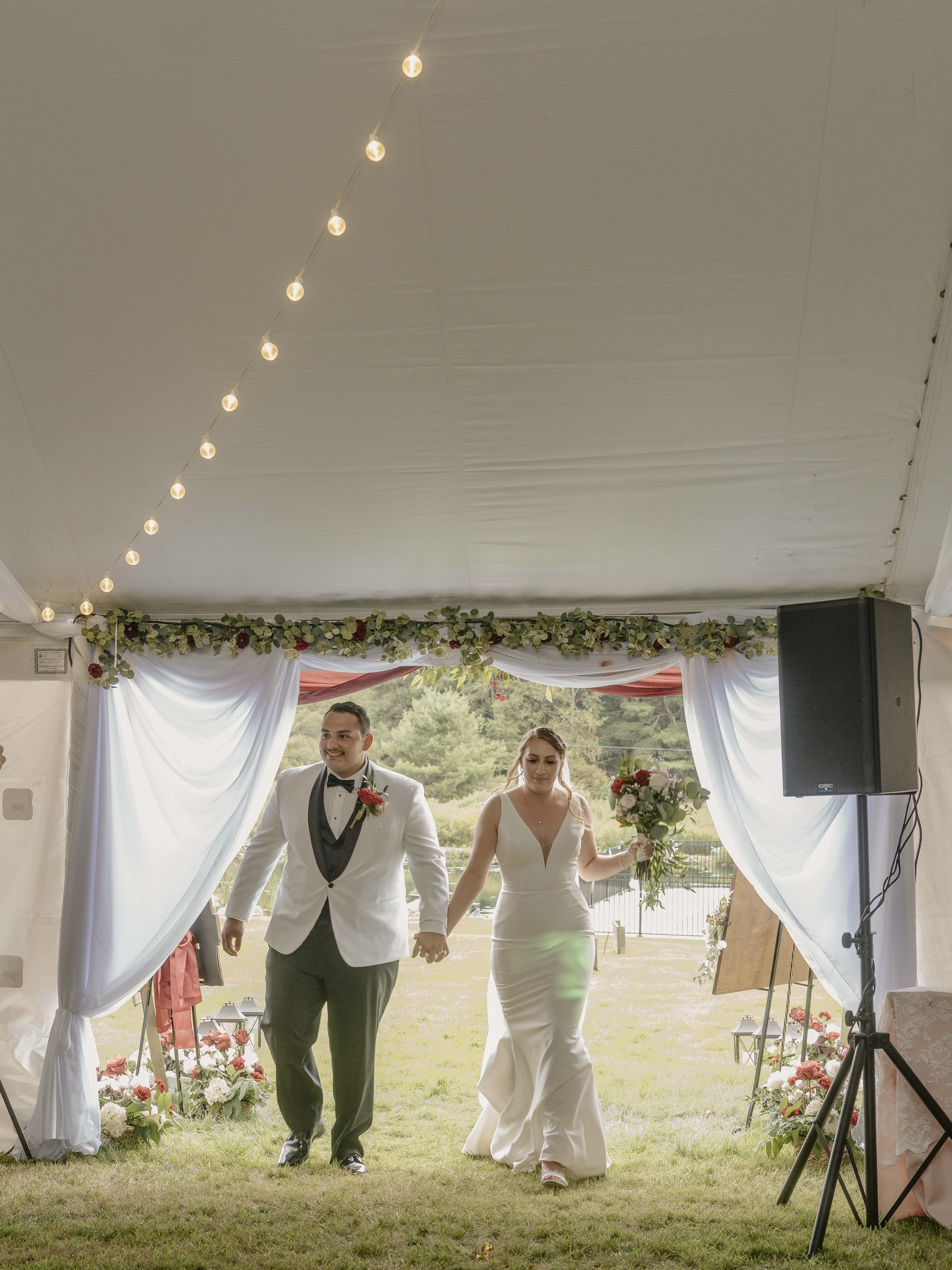 Bride and Grooms entrance during reception at an Upstate New York Wedding in the Hudson Valley