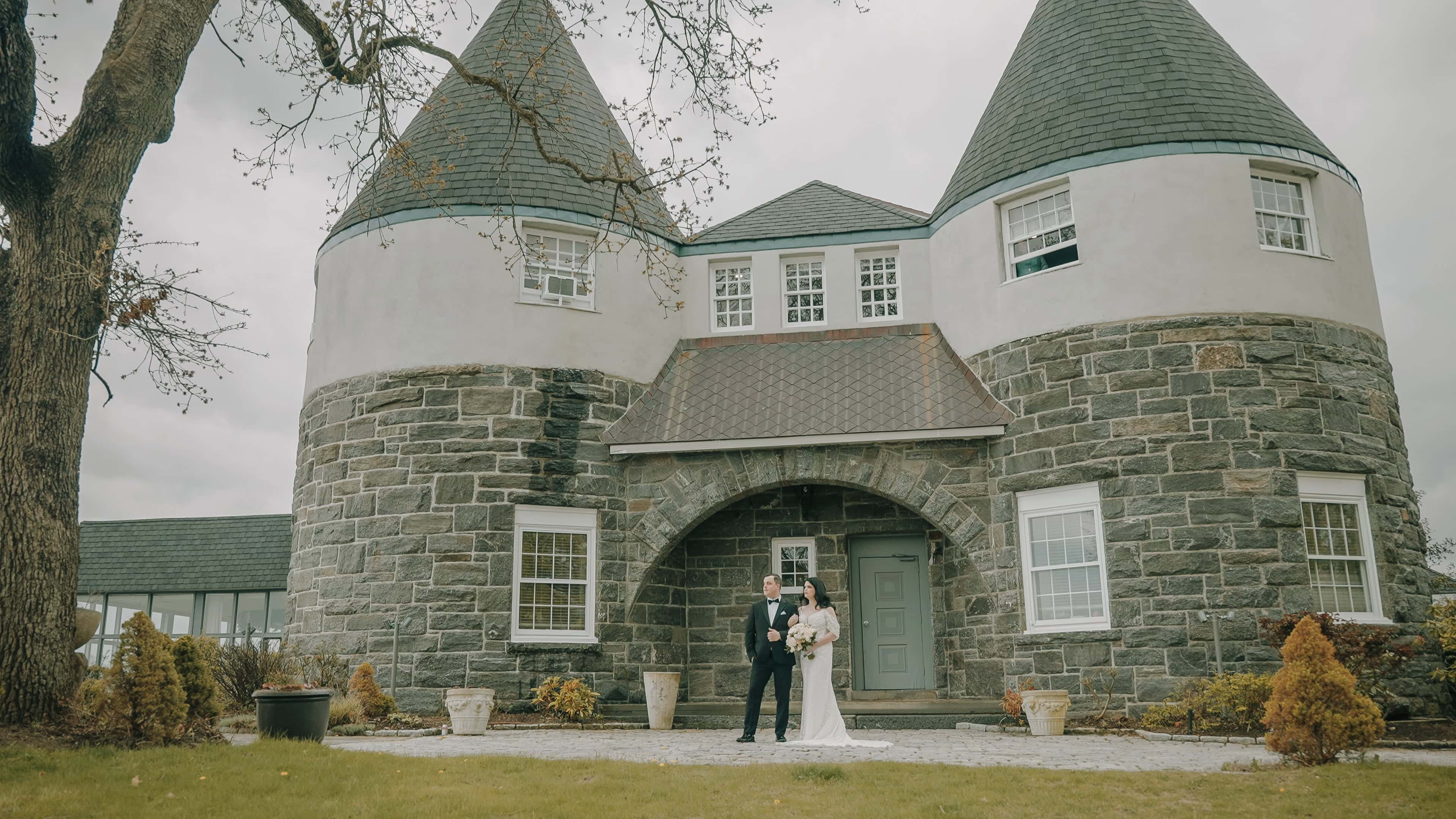 Bride and Grooms Mamaroneck Beach and Yacht Club Wedding Cinema in Hudson Valley