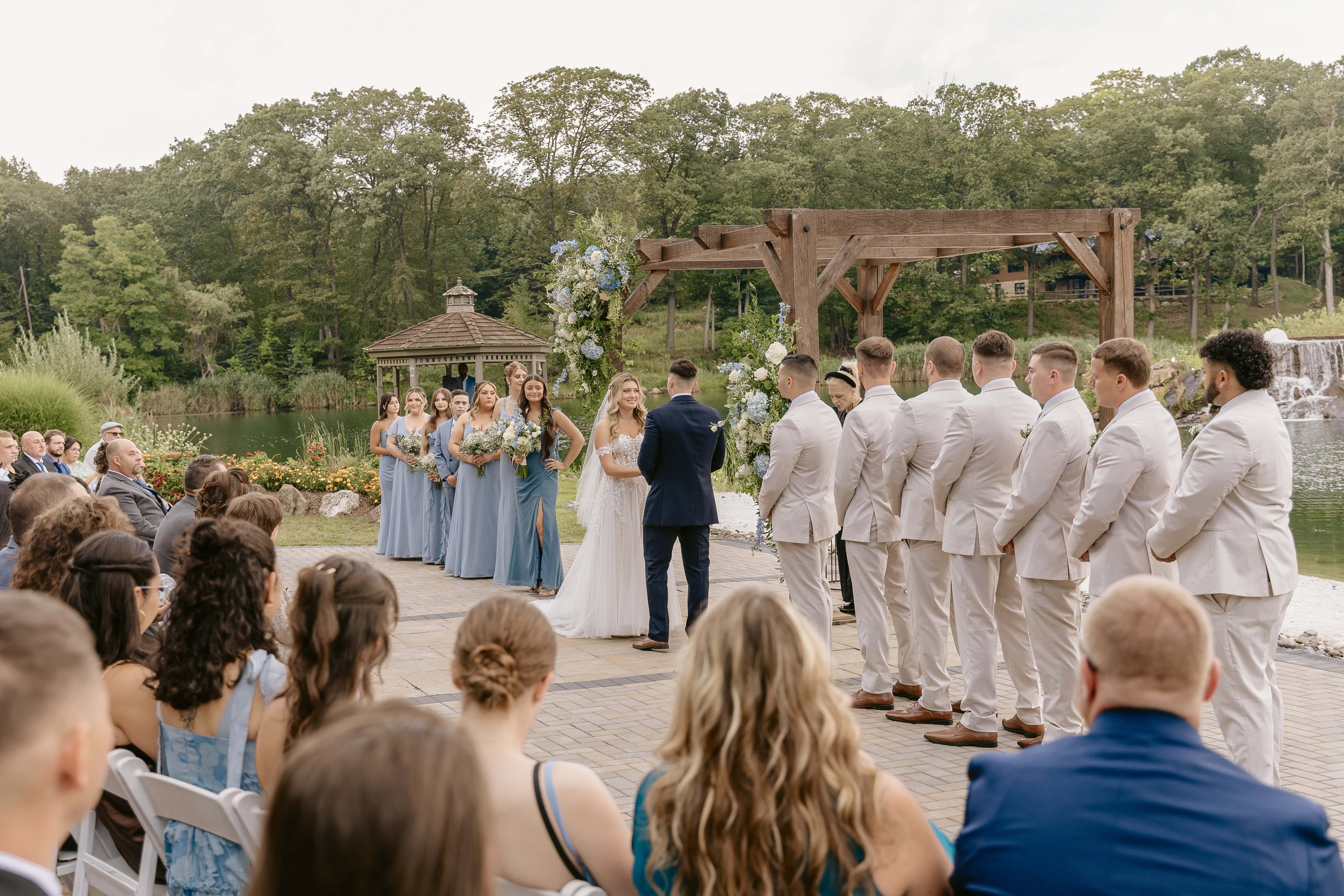 Wedding Ceremony for a New Jersey Wedding Photo at Rock island Lake Club