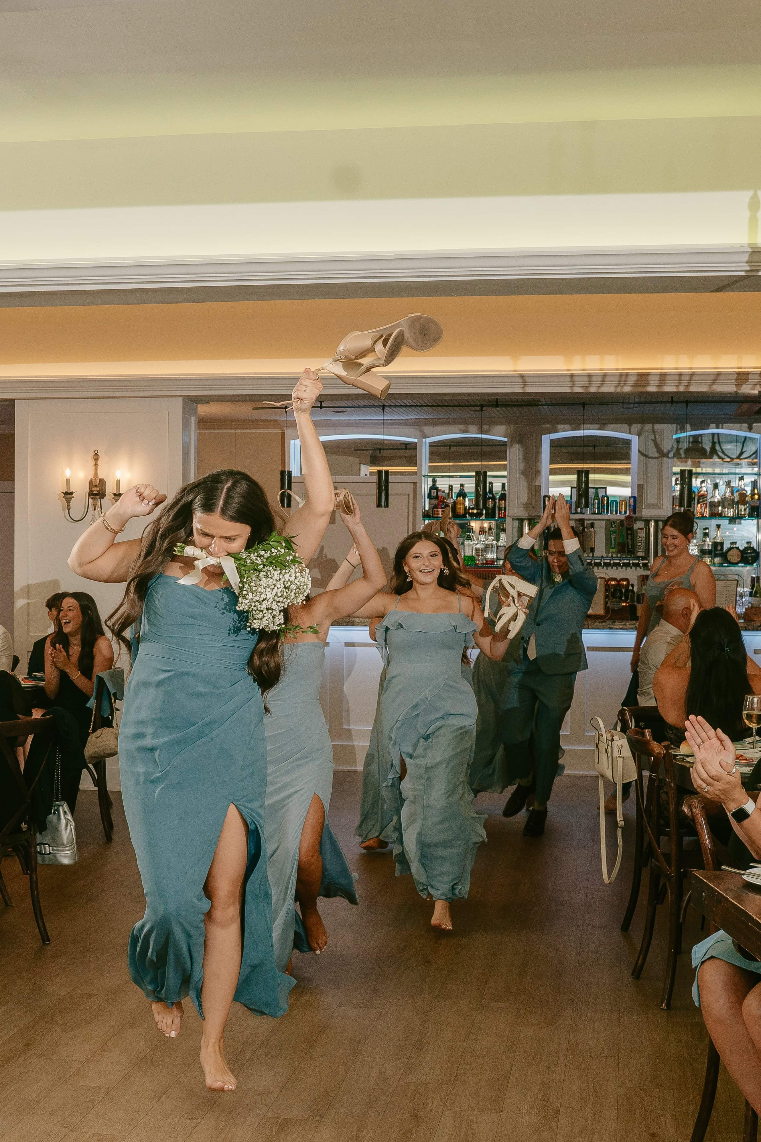 Bridesmaids reception intro for a New Jersey Wedding Photo at Rock island Lake Club