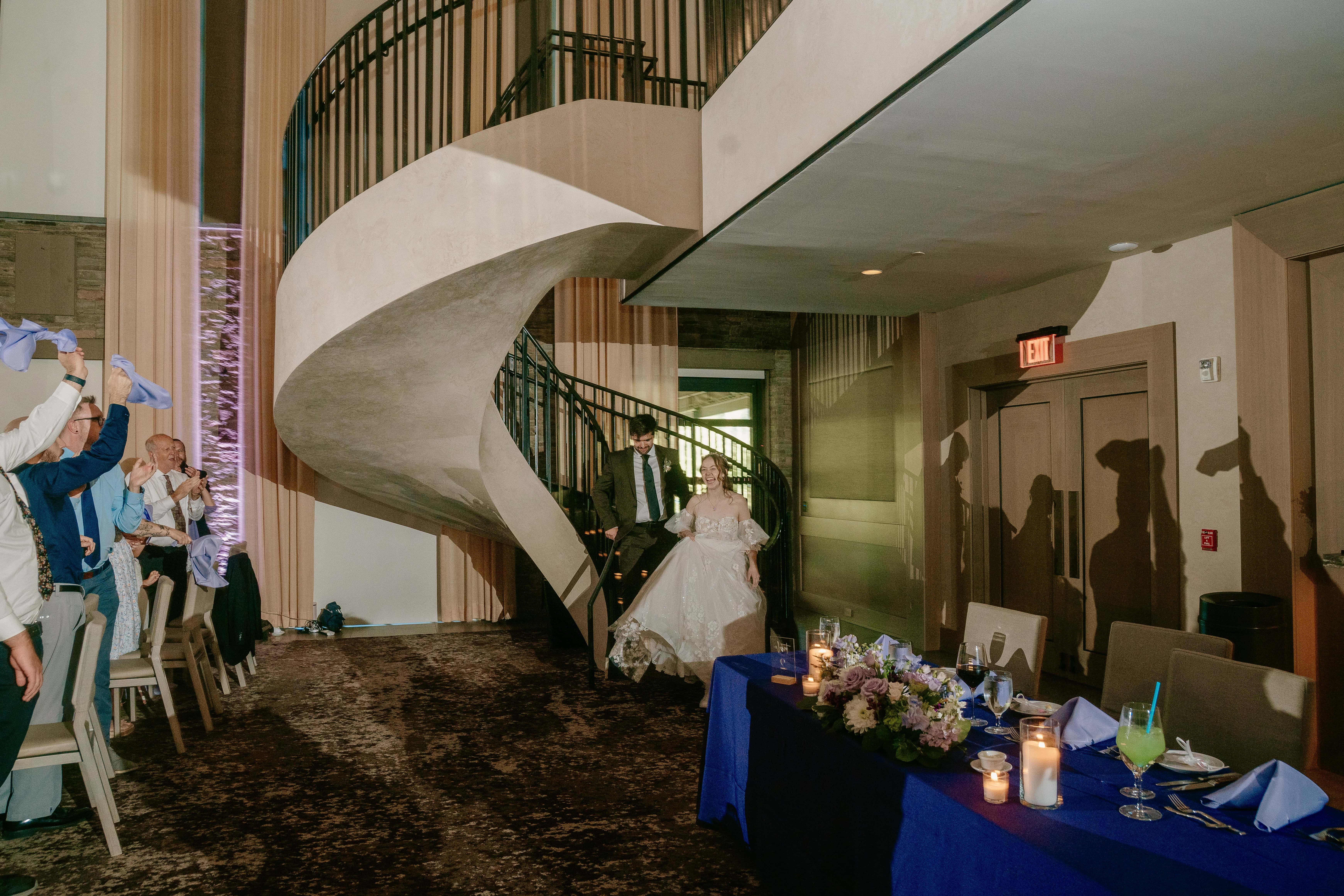 bride and Grooms entrance for a Hudson Valley Wedding Photo at The Eldred Preserve in the Catskills